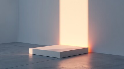 Fototapeta premium Minimalist podium illuminated by light