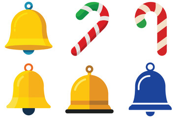 christmas bells with red ribbon