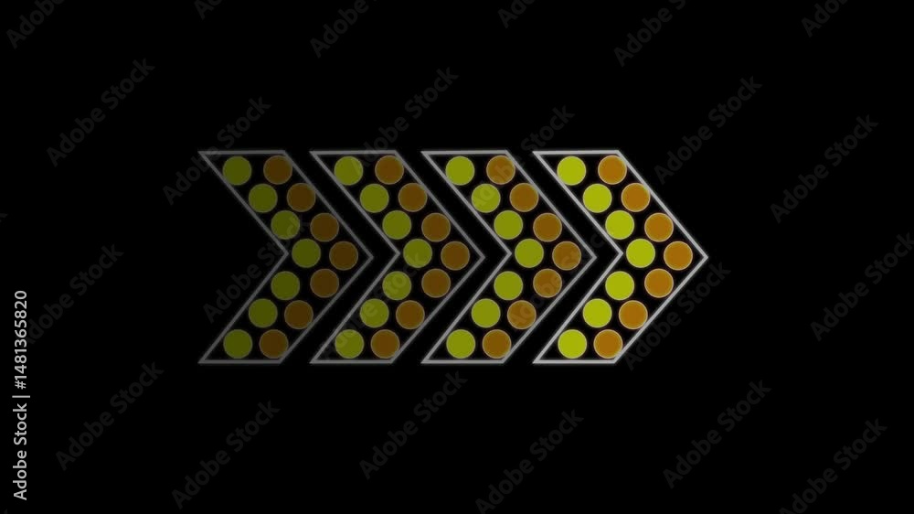 Poster arrows directional graphic on black background ideal for presentations and business concepts. direct