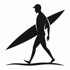 surfer silhouette vector