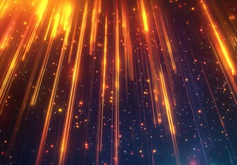 Golden rays cascading,  sparkling,  dynamic