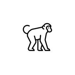 Minimalist Monkey: Simple Line Art Illustration