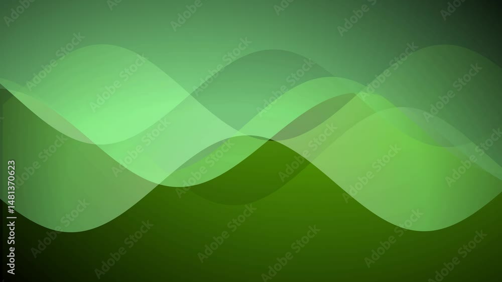 Poster abstract green wavy background animation seamless loop modern design elements creative concept for d