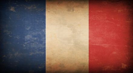 grunge flag of france