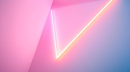 Neon Light Triangles Interior Design