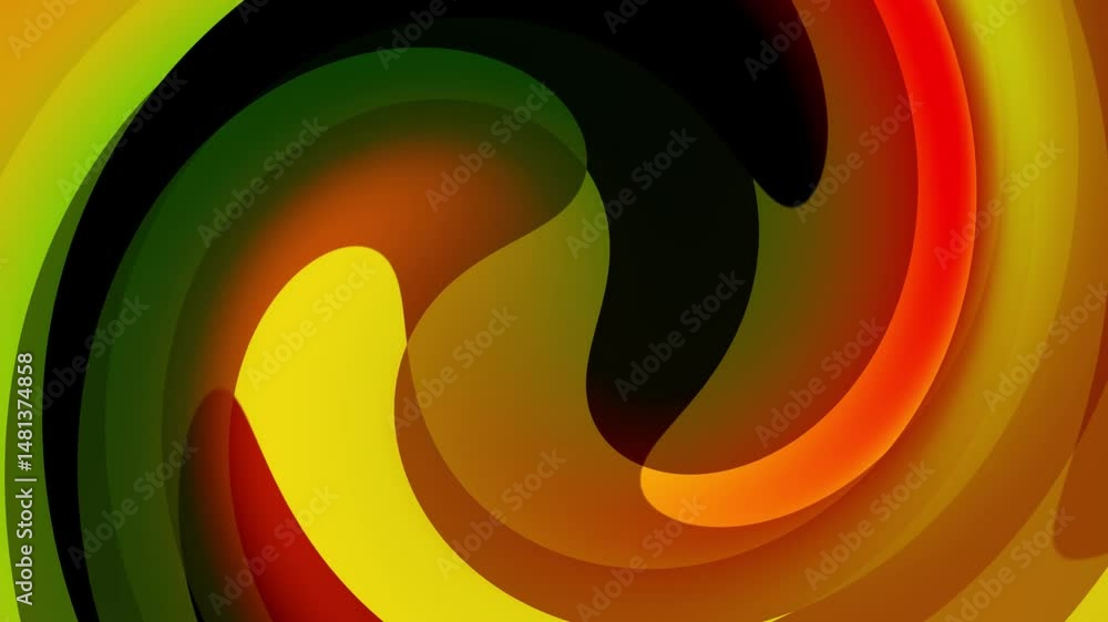 Poster abstract fluid lines and swirls in gradient colors animation for backgrounds and visual effects appl