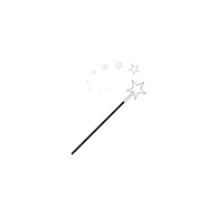 magic wand stick logo and vector template