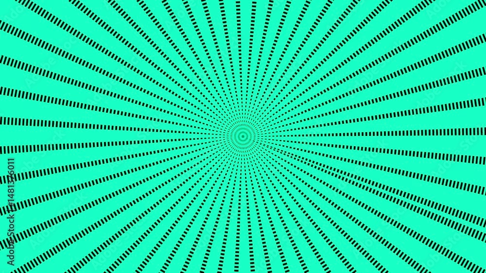 Poster Abstract animated background of concentric lines and shapes in a teal and black color scheme suitable for graphic design and visual projects
