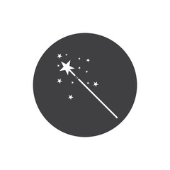 magic wand stick logo and vector template