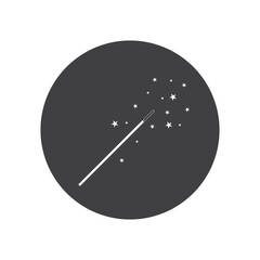 magic wand stick logo and vector template