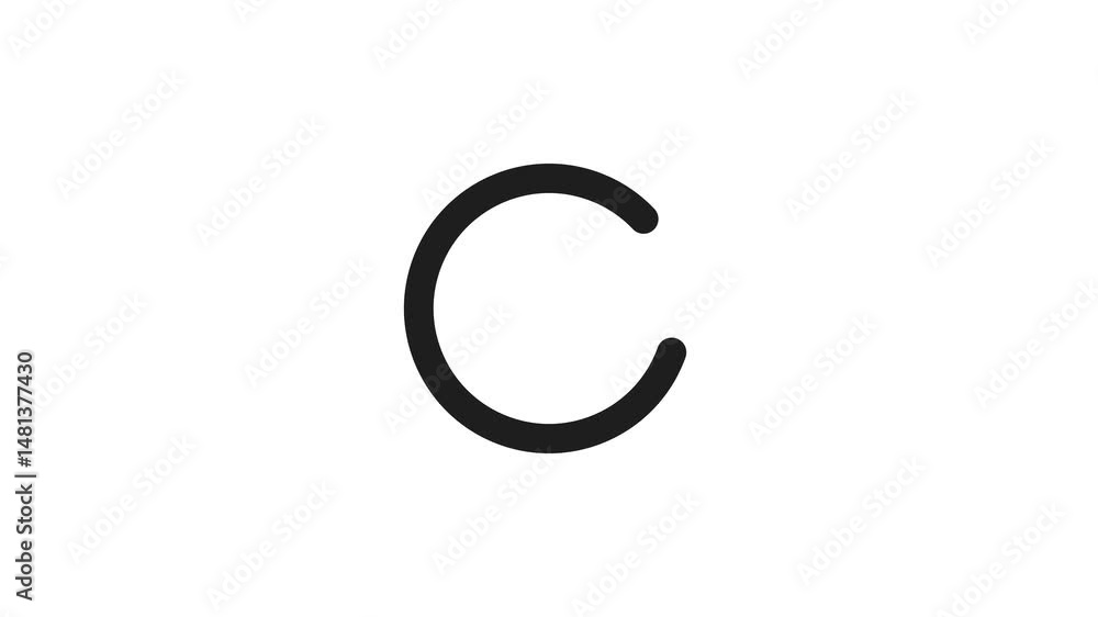 Fototapete circle loading or progress bar animation. black circle graphic segmented loading icon design on a cl
