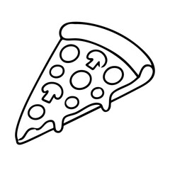 Sliced Pizza Classic Italian Favorite Vector Illustration