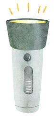 Watercolor Flashlight Clipart