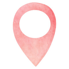 Watercolor Location Pin Clipart