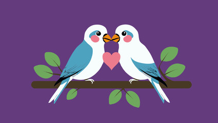 Obraz premium two birds on a branch