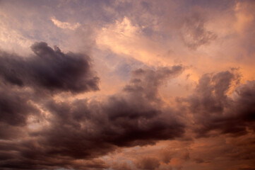 Abstract sunset and sunrise with clouds, Background.