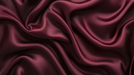 Luxurious Burgundy Silk Fabric Drapery: A Study in Smooth, Rich Texture