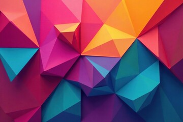 Obraz premium Geometric abstract shapes, vibrant colors, perfect for tiling , backdrop, surface pattern