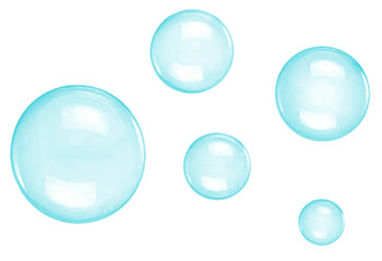 blue water bubble circle 17