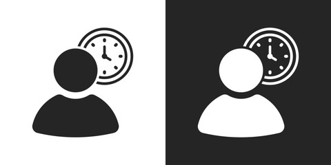 User time management, Productivity schedule symbol for efficient work and task icon vector design