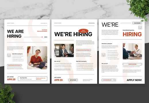 Black And Brown Hiring Flyer 