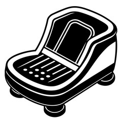 Modern Foot Spa Silhouette , Vector Illustration of Electric Massage and Soaking Tub for Relaxation