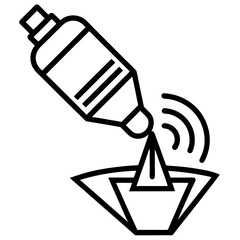 Sauce Bottle Pouring on Tripod Icon,Vector Cooking Preparation Illustration