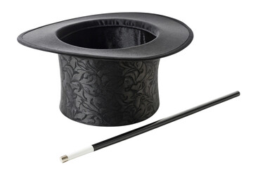 magic wand and hat