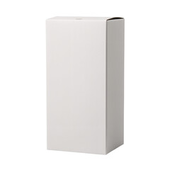 Minimalist White Cardboard Box on White Background