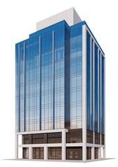 Fototapeta premium Modern 3D Render of a Sleek Office Building