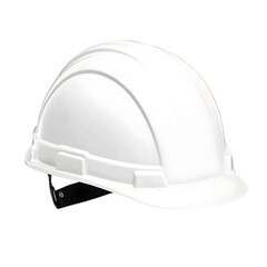 Fototapeta premium A new white safety helmet isolated on white background. Clipping path. Ai Generated Images