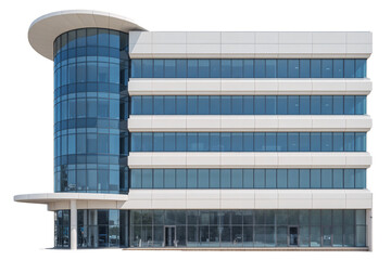 Fototapeta premium Modern Office Building with Unique Curved Design