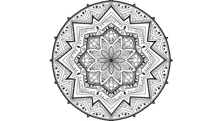 Naklejka premium Intricate mandala design showcasing symmetry and geometric patterns