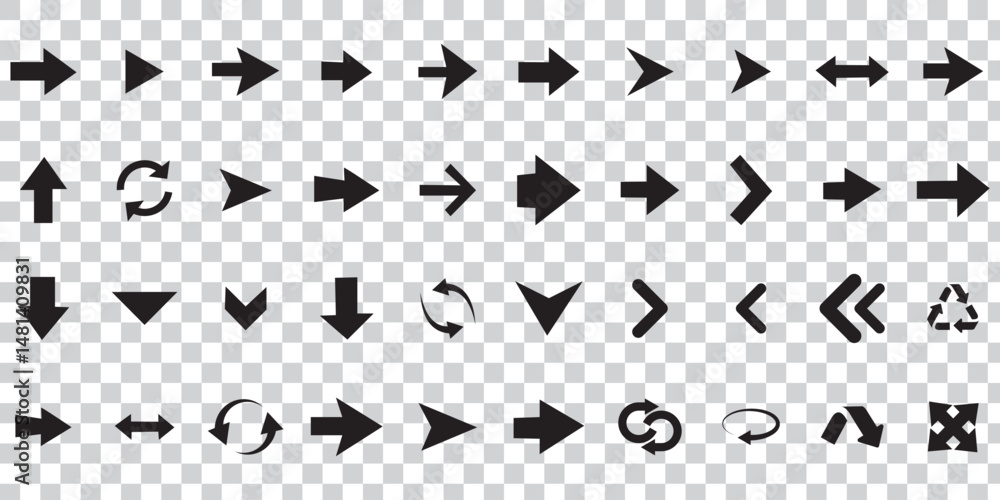 Poster set black arrows for web design. arrows vector icon. arrow icon. set of big black vector arrows. cur
