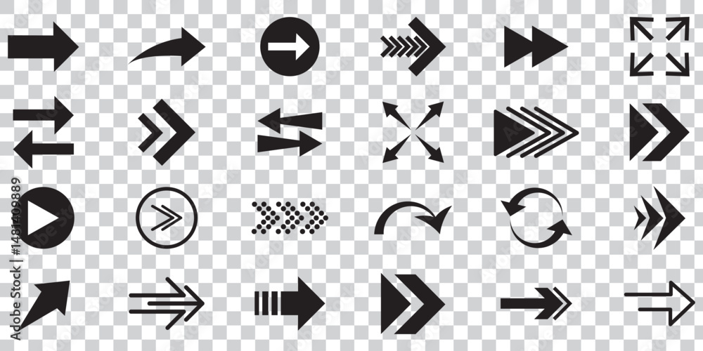 Poster set black arrows for web design. arrows vector icon. arrow icon. set of big black vector arrows. cur