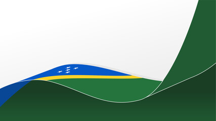 wavy solomon islands flag background with copy space for text. solomon islands national day