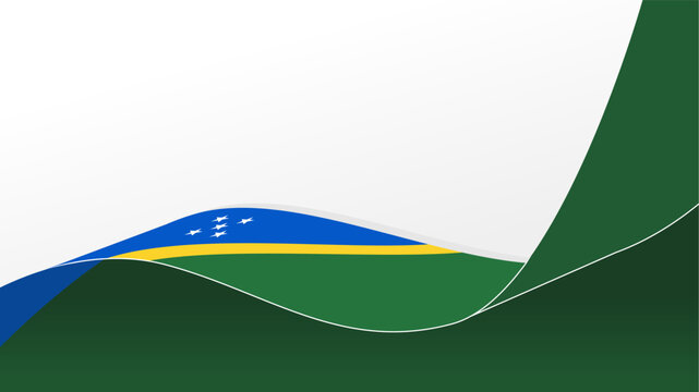 wavy solomon islands flag background with copy space for text. solomon islands national day - Powered by Adobe