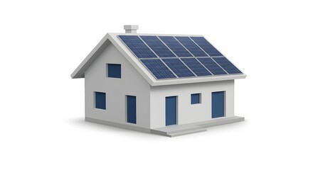 Sustainable Home Design Solar Powered House 3D Model