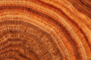 Naklejka premium Wooden Story: Captivating macro photography captures the exquisite details of aged wood, revealing intricate patterns and rich textures.