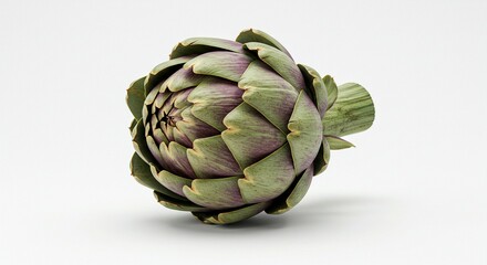 Fresh Artichoke Green Purple Healthy Food Culinary Ingredient Vegetarian Diet Organic Produce Close