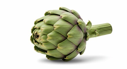Obraz premium Fresh Artichoke Green Vegetable Healthy Food Culinary Ingredient Isolated