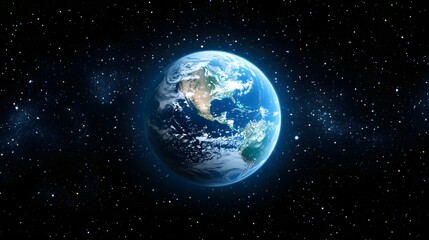 Obraz premium A celestial view of the Earth in space.