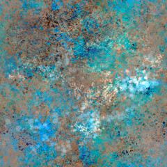 Abstract blurry painted spotted seamless pattern Multicolored transparent painterly strokes Blue, brown, gray, grey tones Grunge background Grainy multicolor background