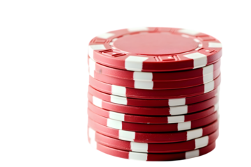 Stacks of poker chips on a white background. Ai Generated Images