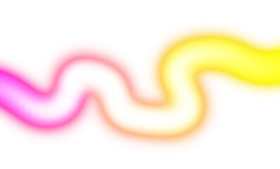 Abstract curved neon glowing lines on transparent background, light beams neon bright glowing effect overlay, color effect, color gradients shape, light leaks effect.