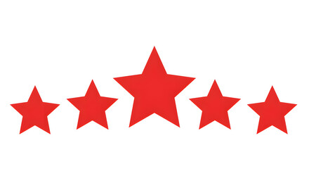 Fototapeta premium Five Red Stars Rating