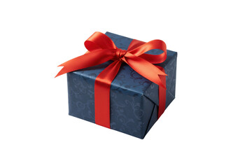 Fototapeta premium Christmas Gift Box Isolated on White Background – Perfect Present Packaging with Ribbon for Celebrations, Birthdays, Holidays, Anniversaries, and Special Occasions in High-Resolution PNG Format