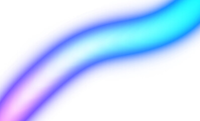 Abstract curved neon glowing lines on transparent background, light beams neon bright glowing effect overlay, color effect, color gradients shape, light leaks effect.
