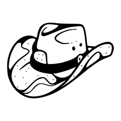 vintage western hat vector design