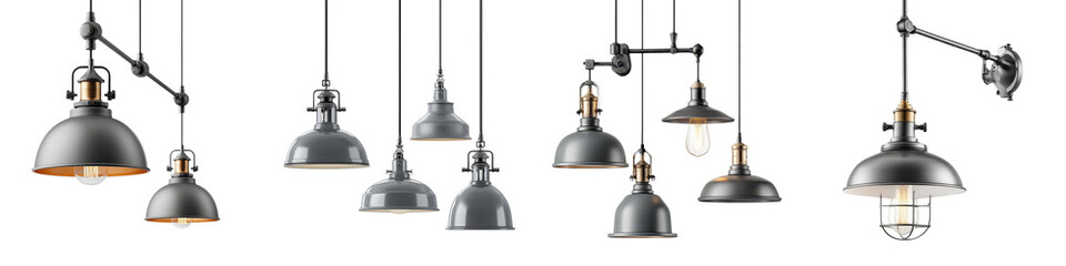 Stylish, modern pendant lighting featuring various designs in matte black and brass, ideal for enhancing contemporary spaces with a touch of elegance and functionality